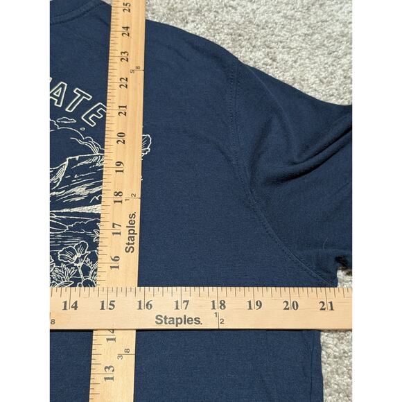 Old Navy Shirt Mens Medium M Short Sleeve California The Golden State Blue * - Picture 6 of 6